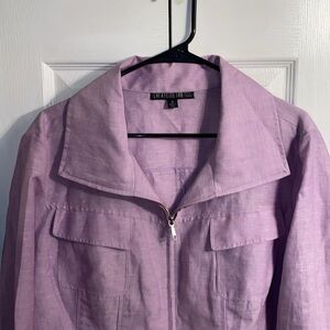 Lafayette 148 Linen Purple Jacket